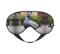 Grey Pigeon Print Block Out Light Eye Sleep Mask,Soft Breathable Eye Cover, for Sleeping Travel Home Nap
