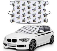 Grey Pigeon print Car Windshield Cover for Ice and Snow, Printed Windshield Snow Cover Universal Fit for Cars, SUVs & Sedans