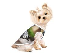 Grey Pigeon Print Dog Lightweight Shirt,Summer Cool Breathable Dog T-Shirts,Pet Sleeveless Stretchy Clothes