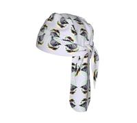 Grey Pigeon print Print Cycling Skull Cover Moisture Wicking Headwrap Under Helmet Tie Back Modern Beanie 22-24 In
