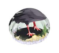Grey Pigeon print Print Washable Reusable Shower Cap/Hair Hat With Lining/Elastic Fit All Hair Lengths