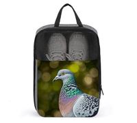 Grey Pigeon Shoe Bags with Zipper, Portable Shoe Organizer with Handle, Personalized Shoes Tote Bag for Travel, Waterproof Shoes Carrier, Storage Pouch