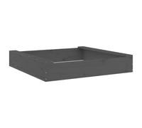 (grey pine, 111 x 111 x 20 cm) vidaXL Sandbox with Seats Kids Toy Outdoor Sandpit Square Solid Wood Pine
