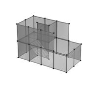 Grey Plastic Pet Playpen for Small Animals