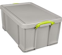 Really Useful Box Plastic Storage 64 Litre Recycled Dove Grey