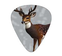 Grey Plum Deerguitar Plectrum 12 Piece Set, 3 Thicknesses With Case For Bass Guitar, &Electric Guitar And More.