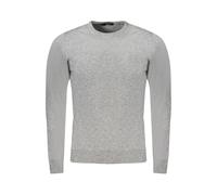 Grey Polyester Pullover - male - Cavalli Class - Round-neck Knitwear - Gray - M - Knitwear M