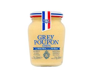 Grey Poupon Dijon Mustard 215g | Made with White Wine | French Mustard | Perfect for sauces, steak, BBQ, dressings & sandwiches