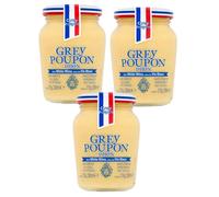 Grey Poupon Dijon Mustard Pack of 3 x 215g | Made with White Wine | French Mustard | Perfect for Sauces, Steak, BBQ, Dressings & Sandwiches