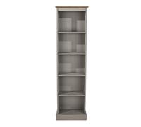 Core Products Halea Tall Narrow Bookcase - Grey, Grey