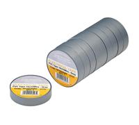 Draper PVC Electrical Insulation Tape Pack of 10 Grey 19mm 33m