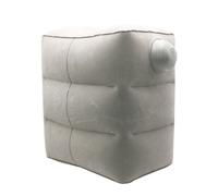 (Grey) PVC Flocking Outdoor Cushion Air Mattress Sports Car Travel Spirit Foot Pad Grey