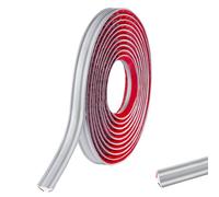 Grey PVC Quadrant Trim,Flexible Laminate Beading Self Adhesive Plastic Wall Corner Edging Strip for Worktop Ceiling Floor,Caulk Moulding Skirting Board Trim(6 Meters,19mm*10mm)