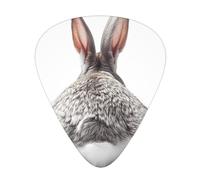 Grey Rabbit Bunny Tail Guitar Picks Gift Set - Smooth Durable Plectrums For Acoustic, Electric & Bass Guitar, Perfect Present For Guitar Lovers & Musicians
