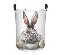 Grey Rabbit Bunny Tail Laundry Basket Hamper Kids Storage Basket Toy Organizer Bin For Bedroom, Bathroom, College Dorms, Boys And Girls