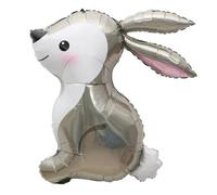 Grey Rabbit Easter Foil Balloon, 70cm (2 pack)