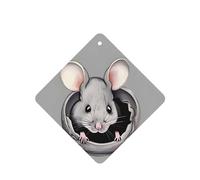 Grey rat Car air freshener, 4-pack, suitable for passenger compartments, trucks, and SUVs.