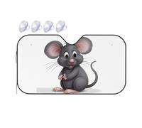 Grey Rat Car Windshield Sun Shade Auto Sunshade Foldable Front Window Sun Visor Protector for Car Truck SUV Universal