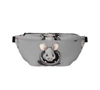Grey Rat Crossbody Waist Bag.Large Capacity, Waterproof And Dustproof, Secure Zipper, Suitable For Travel And Outdoor Activities., Black, One Size