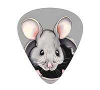 Grey rat Guitar picks in thin, medium, and thick sizes, 12-piece set, suitable for electric guitar and various instruments