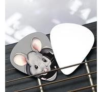 Grey rat Patterned guitar pick set - (thin/medium/thick), widely compatible with all kinds of stringed instruments,