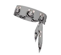 Grey rat patterned sports headscarf, unisex, sweat-absorbing headband for tennis, volleyball, jogging, yoga