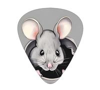 Grey rat Printed pick set - 12 pieces, thin, medium and thick guitar picks, suitable for guitar, bass, electric guitar and ukulele