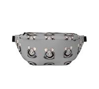 Grey rat Prints Adjustable running waist bag crossbody bag lightweight and comfortable suitable for fitness jogging travel