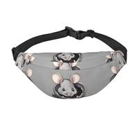 Grey rat Travel Fashion Waist Bag, Suitable for Sports, Running, Cycling, Traveling, Fishing Boys Large Crossbody Waist Bag,