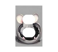 Grey Rat Unbreakable Polycarbonate Switch Plate-Modern 1 Gang Light Cover for Home Office with Matching Screws