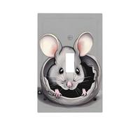 Grey Rat Unbreakable Polycarbonate Switch Plate-Modern 1 Gang Light Cover for Home Office with Matching Screws