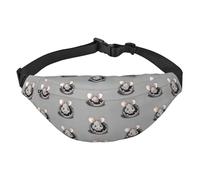 Grey Rat Waist Bag. Lightweight And Waterproof, Suitable For Travel And Daily Use, Fashionable Design, For Men And Women.