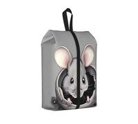 Grey Rat Water Resistant Travel Shoe Bag with Handle for Suitcase Sneakers Boots Gym 1 PC