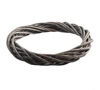 Grey Rattan For Ring Wreath with Natural Wicker Vine Garland for Holiday and Event Environment Decor (25cm)