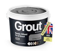 Grey Ready Mixed Grout & Fix | Floor, Wall & Tile Adhesive 4.5kg / 2.5L | Water-Resistant, Anti-Mould, Easy to Use & Fast-Drying | Suitable as Kitchen, Bathroom Tile Grout - Grey Grout