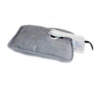 Grey Rechargeable Electric Hot Water Bottle with Soft Touch Cover - Stays Warm for up to 6 Hours!
