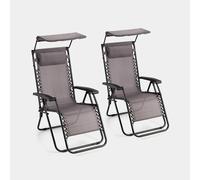 Set of 2 Zero Gravity Canopy Chairs