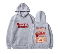 Grey Red Menu Track Harry House Styles One 1D Direction Hooded Jumper Sweatshirt Strings Harajuku Y2K Unisex Oversized Hoodie XS S M L XL XXL 3XL 6-24 Adult Pullover Sweatshirt Men Women