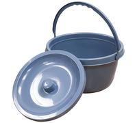 Grey Replacement Commode Bucket and Lid for ve00226 Folding Commode