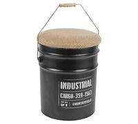 (Grey) Retro Vintage Rustic Kitchen Pub Sitting Can Stool