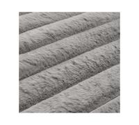 (Grey Ribbed, 160 x 230cm) OHS Embossed Tufted Rug Arches Waffle Ribbed Bubble Textured Soft Cosy Plush Plump Fleece Faux Fur Anti-Slip Indoor Runner Mat Carpet