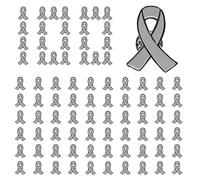 Grey Ribbon Pins Parkinson's disease,diabetes, brain cancer, asthma Awareness Enamel Lapel Pins, about 1 inch in length,0.8 inch in width, Iron, no gemstone