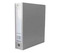 Grey Ring Binder A4 File Folder 65mm Spine with Finger Pull Ring 2 O-Ring Mechanism Holds Up to 500 Sheets Large Capacity Polypropylene Binder File for Document Organisation (Pack of 1)