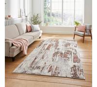 Think Rugs Apollo Grey/Rose Rectangle 120 x 170cm Polypropylene Modern Abstract GR579, Grey