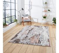 Think Rugs Apollo Grey/Rose Rectangle 120 x 170cm Polypropylene Modern Abstract GR580, Grey