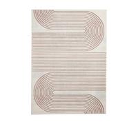 Grey Rose Abstract Rug, Striped Rug With 8mm Thickness, Modern Grey Rose Rug For Bedroom, & Dining Room-160Cm X 220Cm