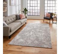 Think Rugs Apollo Grey/Rose Rectangle 160 x 220cm Polypropylene Modern Abstract 2677, Grey