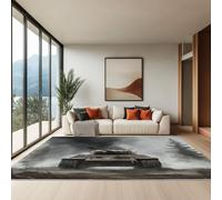 Grey Rugs Living Room Washable Non Slip Area Rug 120 x 170 cm,Bedroom Kitchen Hall Lounge Office Dining Room Indoor Carpet Low PileMilitary Theme Heavy Tank Pine Trees Carpets