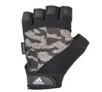 (Grey, S) Adidas Half Finger Performance Weight Lifting Gloves Training
