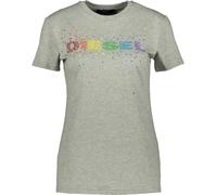 (Grey, S) DIESEL T-SILY Womens T Shirts Ladies Summer Tops